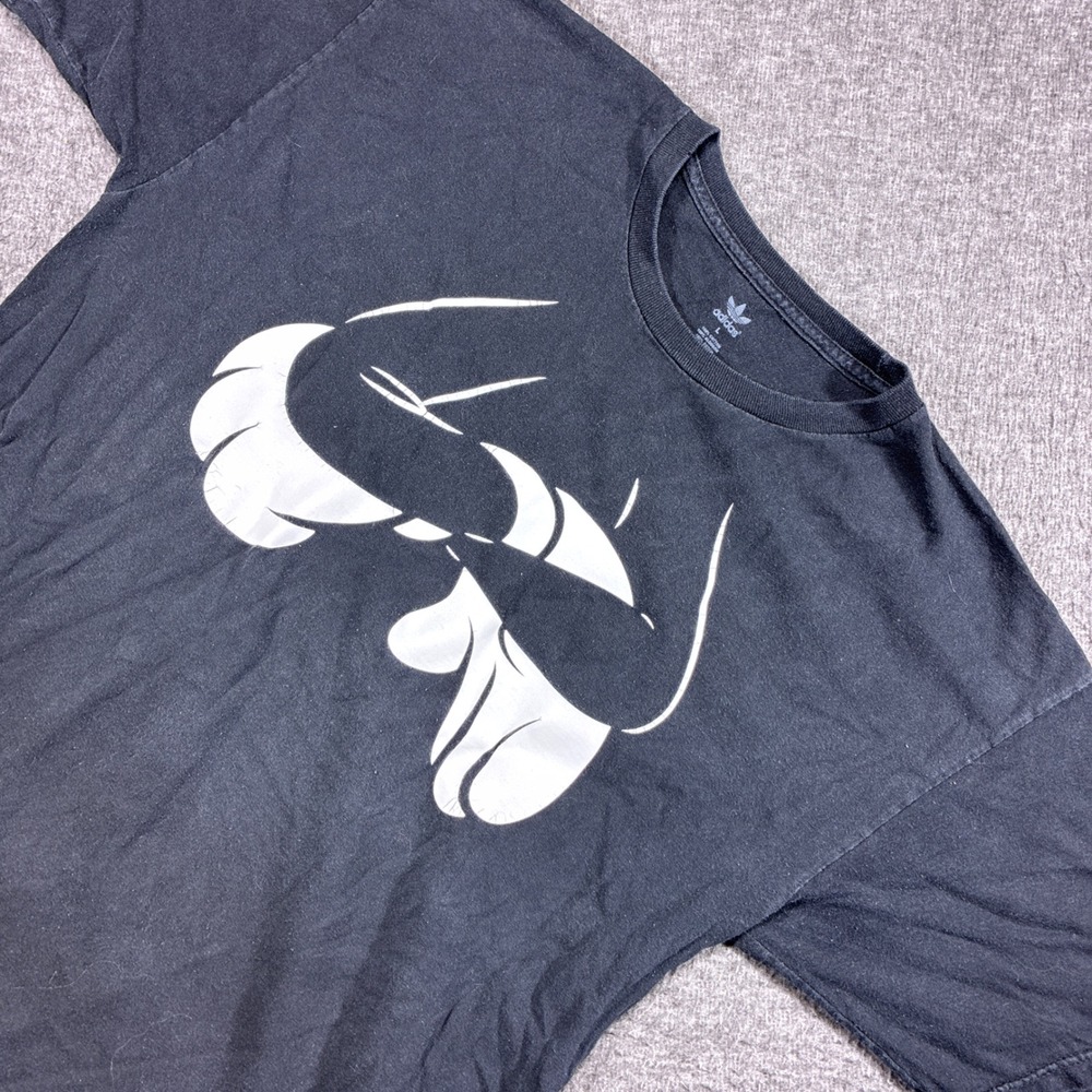 Adidas Disney Mickey Mouse Hands T-Shirt Mens Large Black Graphic Tee